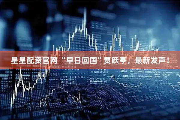 星星配资官网 “早日回国”贾跃亭，最新发声！