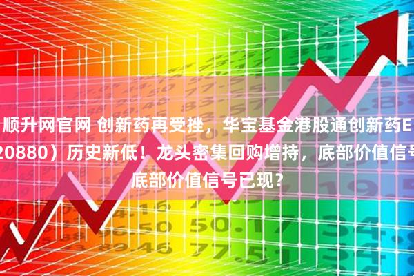 顺升网官网 创新药再受挫，华宝基金港股通创新药ETF（520880）历史新低！龙头密集回购增持，底部价值信号已现？